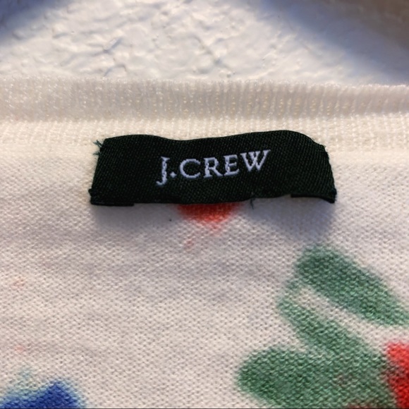 SOLD J. Crew Paintbox Merino Wool Floral Cardigan - Picture 3 of 4
